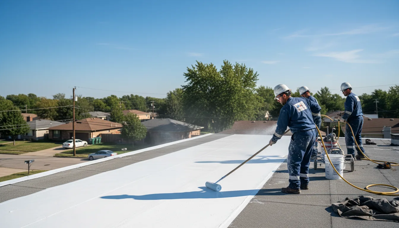 Commercial roof coating in Center Point, TX near me